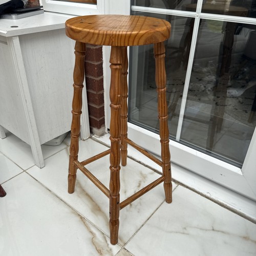 Vintage tall brown - brown, stool