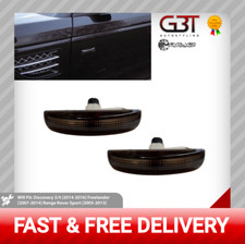 For Range Rover Sport Smoked Side Repeaters Indicator Lights Tinted Black Pair