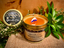 All Natural Frankincense & Myrrh Beeswax Candle. Essential oils, double woodwick