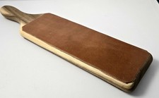 Duke City 2 Sided Paddle Strop Italian Horsehide In Macchiato ( Fine & Suede)
