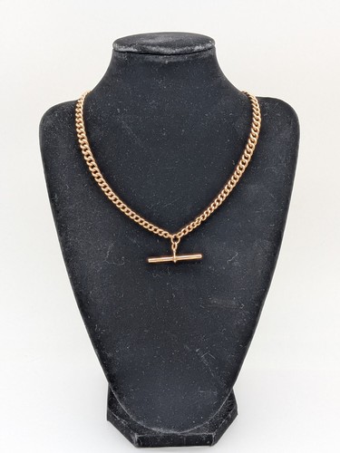 9ct rose gold double albert - 9ct,