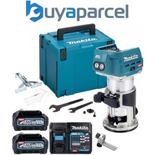 Makita RT001GZ21 40V XGT Cordless Brushless Router Trimmer + 2 x 2.5ah Battery