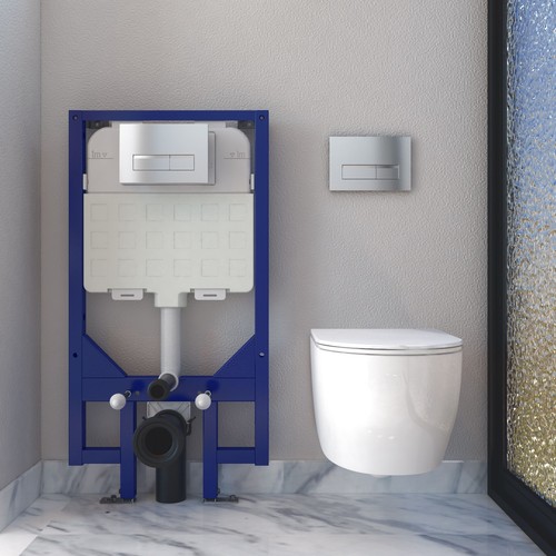 Rimless wall hung - rimless, toilet