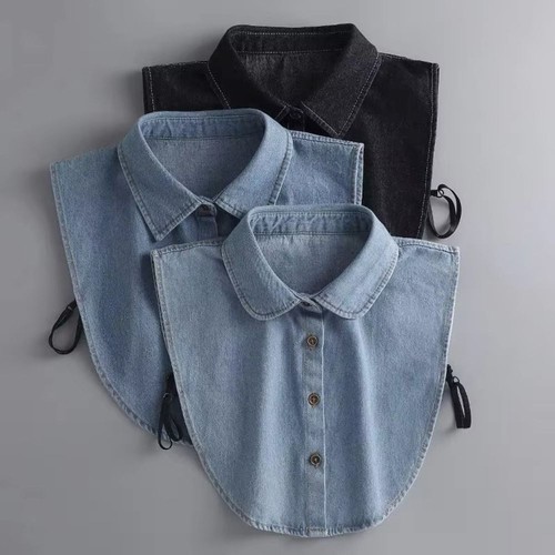 Cotton denim fake - cotton, collar