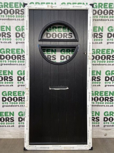 Composite front door - composite, black