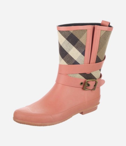 Burberry nova check rain boots - burberry,