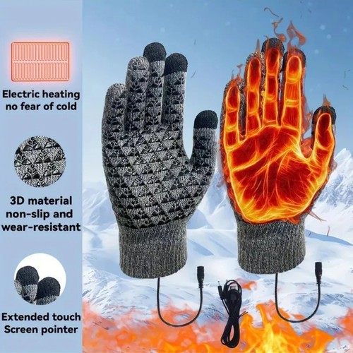 Heated gloves winter - heated,