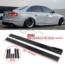 78.7" Car Side Skirts Panel Extension For Audi A3 A4 A5 A6 A7 A8 TT S3 S4 RS5