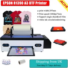 EPSON R1390 A3 DTF Flatbed Heat Transfer Printer Direct to Film Printer T-shirt