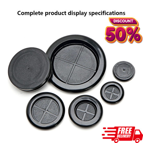 Black blanking grommets - black,