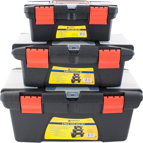 3pc plastic tool box - 3pc, chest