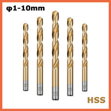 HSS Twist Drill Bits Titanium Plating 1-10mm For Drilling Stainless Steels Metal