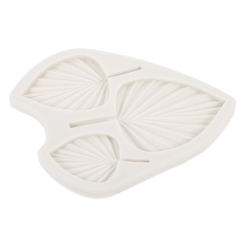 Fan leaf silicone mold - silicone, cake