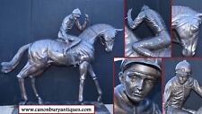Lifesize French Bronze Horse and Jockey Statue by Bonheur