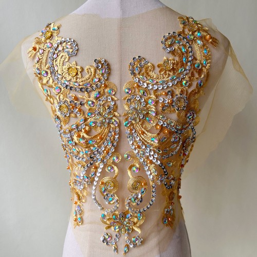 Colourful beaded applique - colourful,