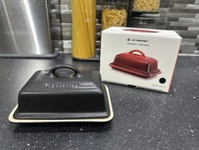 Le Creuset New Stoneware Ceramic Satin Black  Butter Dish With Lid RRP £42
