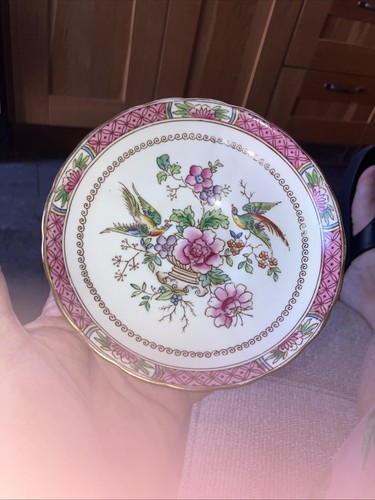 Tuscan saucer pink floral - floral, &