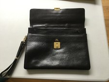 Black leather briefcase