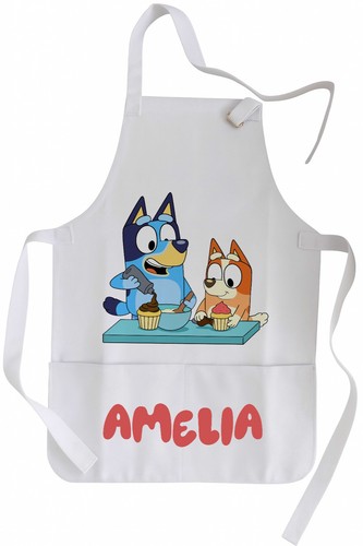 Personalised kids bluey apron - personalised,