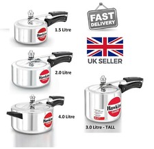 Hawkins Classic New Improved  Mirror Polished Aluminium Pressure Cooker  Silver