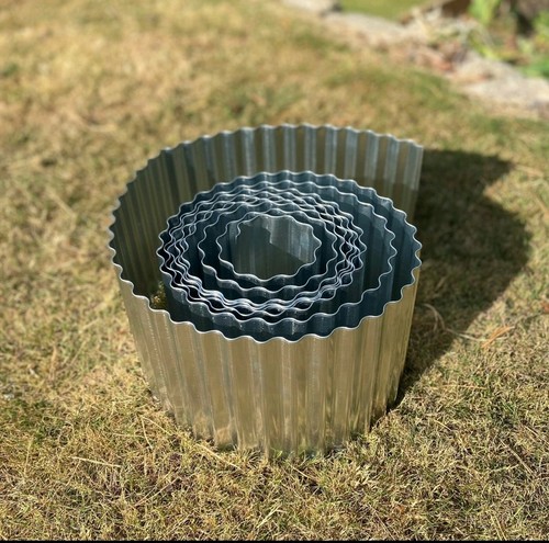 Galvanised steel lawn edging - steel,