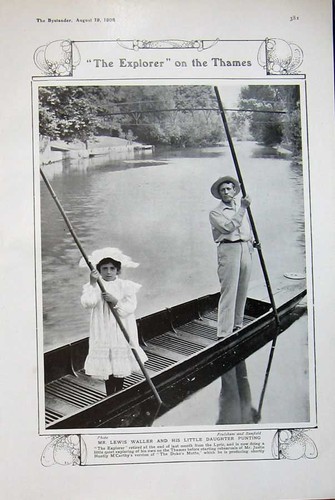 Old antique print 1908 - old,