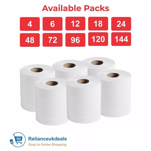 Centrefeed white rolls - white, 2ply