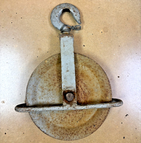 Vintage cast iron - iron, pulley