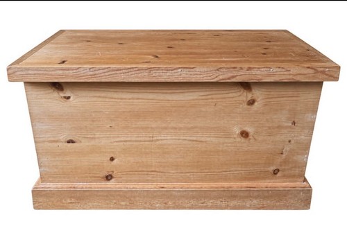 Pine blanket box chest ottoman - chest,