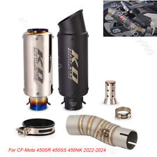 For CF-Moto 450SR 450SS 450NK 2022-2024 Slip On System Mid Exhaust Pipe Muffler