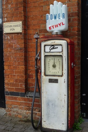 Photo petrol pump - old,