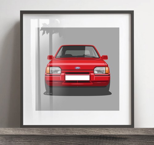 Ford escort xr3i artwork - ford, mk
