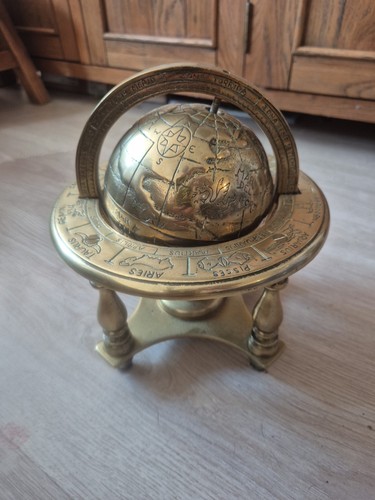 Vintage brass globe - vintage,