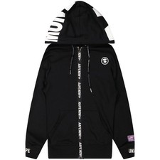 BAPE Black AAPE NOW Logo Zip