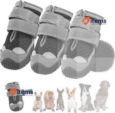 Hcpet Dog Boots Breathing Dog Boots with Anti-slip Size 8 Grey
