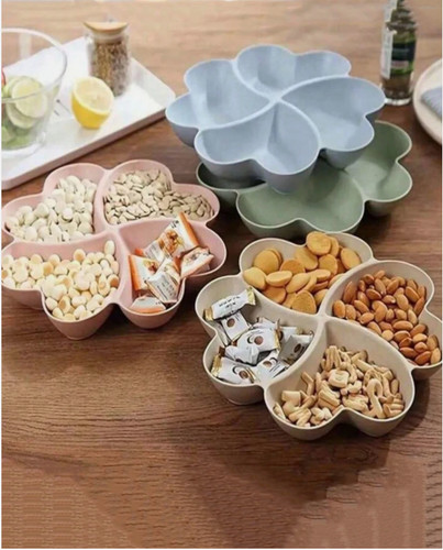 Divided party snack plate - divided,