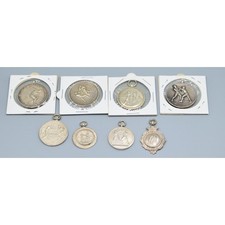 8 x good silver boxing medals