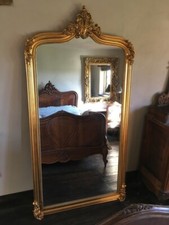 Antique Gold Gilt Ornate French Wedding Statement Dress Arch Leaner Mirror 6ft