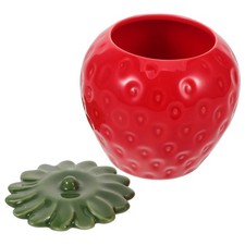  Strawberry Vase Ceramic Basket Storage Containers Cute Jar with Lid