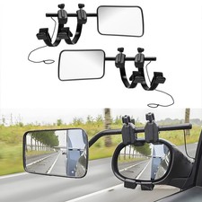 2x Flat Caravan Towing Mirrors