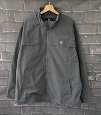 Men's Guiness Jacket windbreaker embroidered dark grey full zip smart - Size 3XL