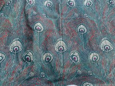 Vintage Liberty Of London Hera Peacock Feather Fabric 130x120cm Plus Extra (L