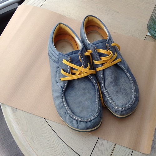 Ecco mens faded blue - ecco, laced
