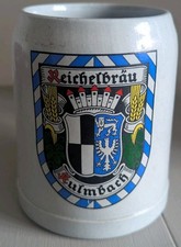 Vintage reichelbrau Stoneware Beer Bier Stein Mug Mancave Bar. VGC. Free P&P 