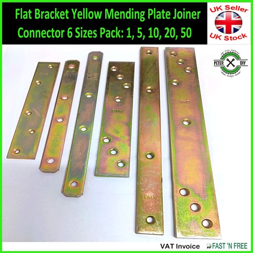 Flat bracket yellow - flat,