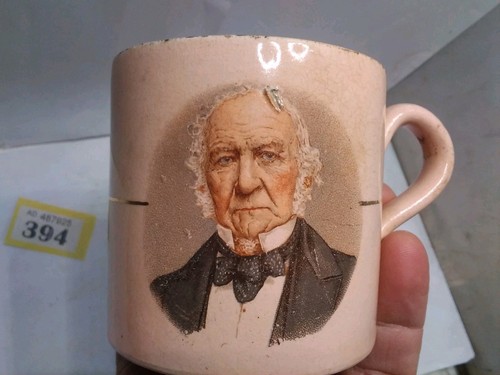 Antique gladstone china mug - antique,