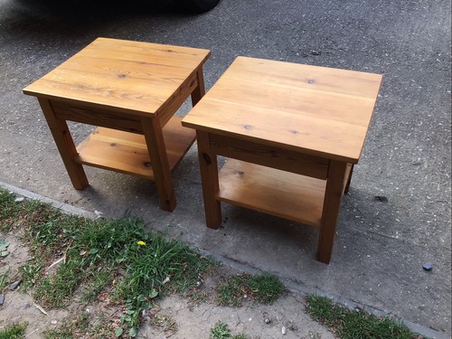 Pair pine bedside - pair(2),