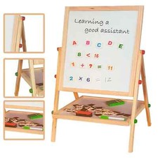 2 In 1 Double Side Child Standing Art Wooden Drawing Board Wooden Kid Toys