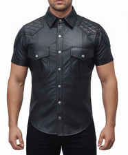 Mens Genuine Leather Police