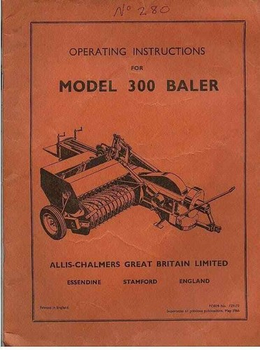 Allis chalmers baler 300 pick - baler,